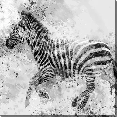 Картина маслом Бегущая зебра
