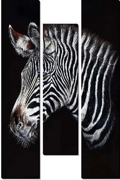 Модульная картина Портрет зебры