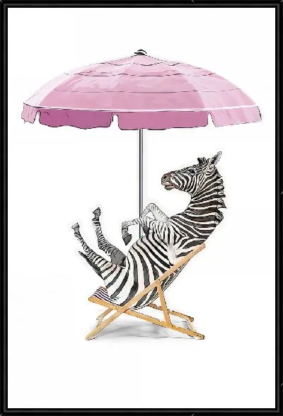 Картина Зебра под зонтом