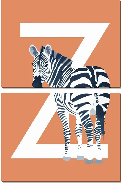 Модульная картина Z - зебра