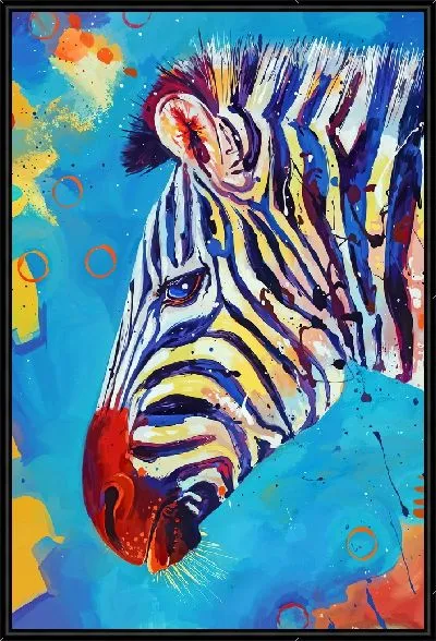 Картина Зебра в стиле поп-арт