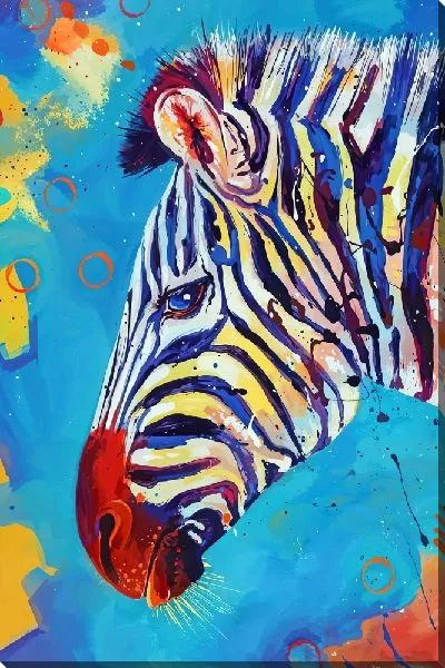 Постер Зебра в стиле поп-арт