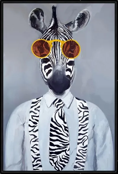 Картина Деловая зебра в очках