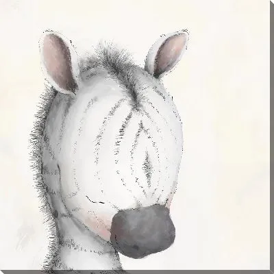 Картина маслом Рисунок зебры в детском стиле