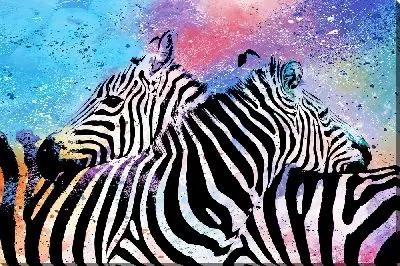 Картина маслом Любовь двух зебр №2