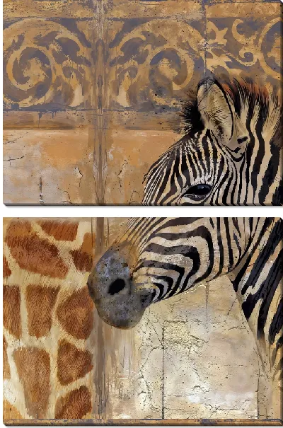Модульная картина Африканская зебра