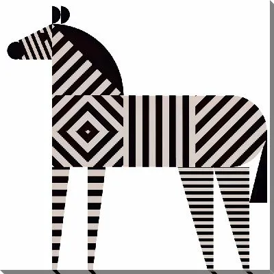 Картина маслом Геометрическая зебра