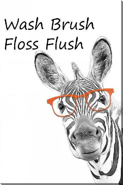 Картина маслом Зебра в оранжевых очках