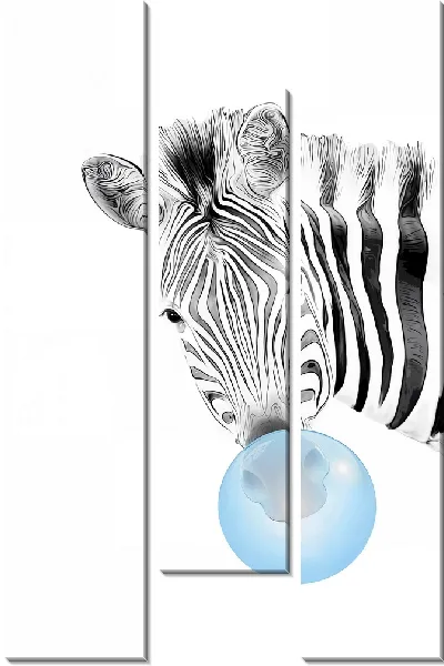 Модульная картина Зебра и Bubble Gym