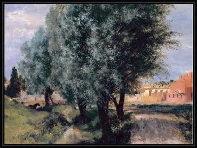 Ивы на фоне строящегося здания (Willows on the background of the building under construction)