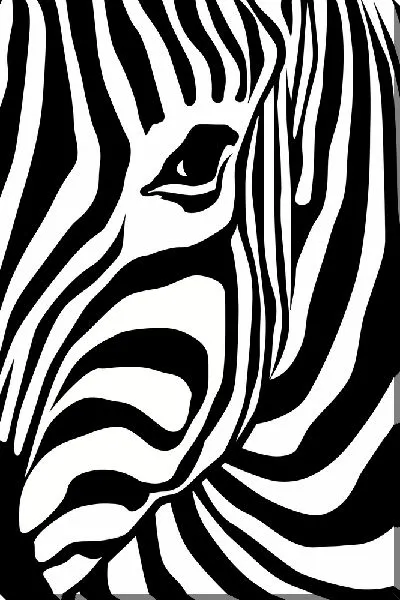 Картина маслом Портрет зебры в стиле минимализм