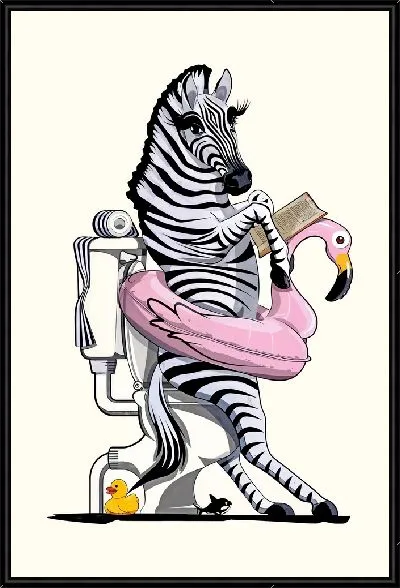Картина Зебра в уборной