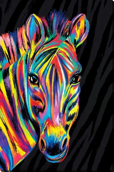 Картина маслом Арт портрет зебры
