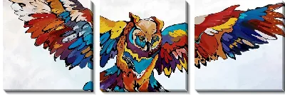 Модульная картина Полет совы