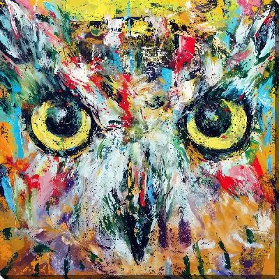 Взгляд совы в стиле поп-арт