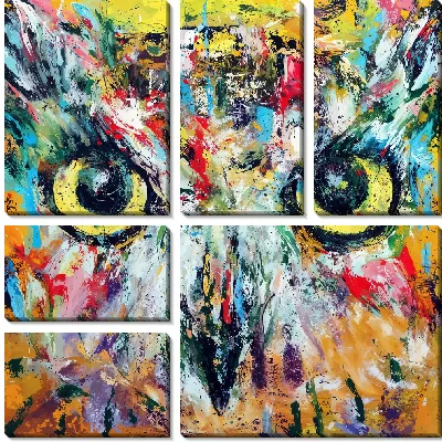 Взгляд совы в стиле поп-арт