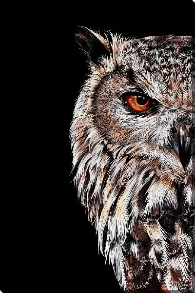 Картина маслом Сова перед охотой