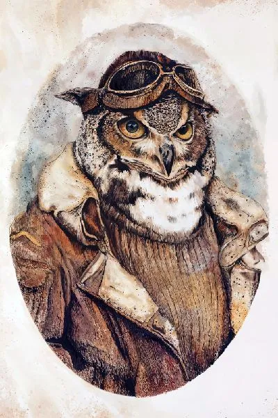 Плакат Сова-летчик