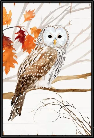 Картина Сова осенью