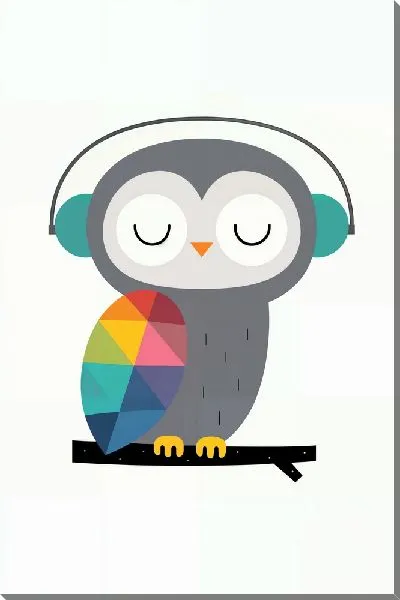 Картина маслом Совенок и музыка