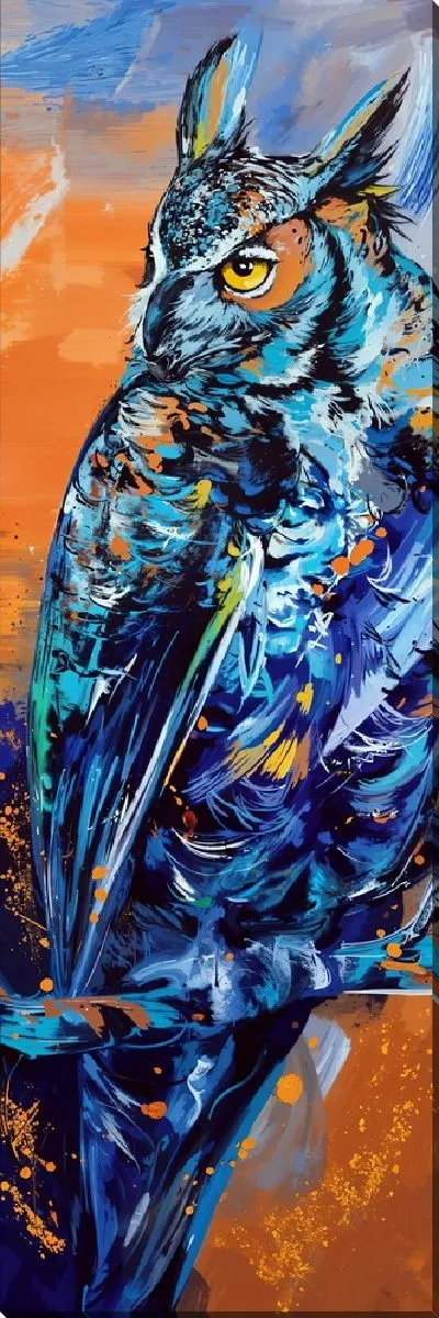 Картина маслом Филин на ветке