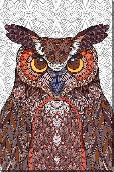 Картина маслом Рисунок совы