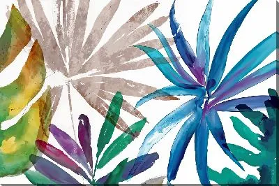 Картина маслом Разноцветные листья монстеры