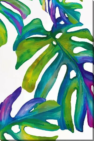 Картина маслом Перламутровые листья монстеры