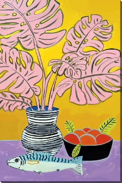 Картина маслом Натюрморт с монстерой