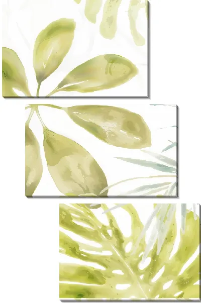 Модульная картина Пальмовые листья монстеры