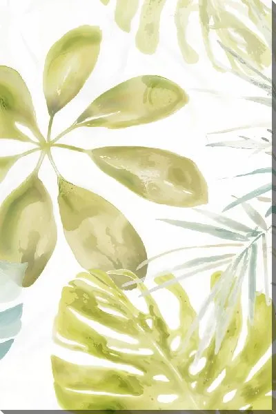 Картина маслом Пальмовые листья монстеры