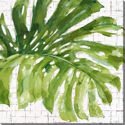 Картина маслом Лист монстеры №3