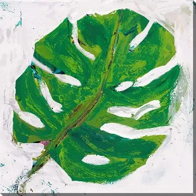 Картина маслом Лист монстеры №7