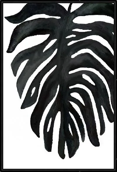 Картина Черный лист монстеры №4