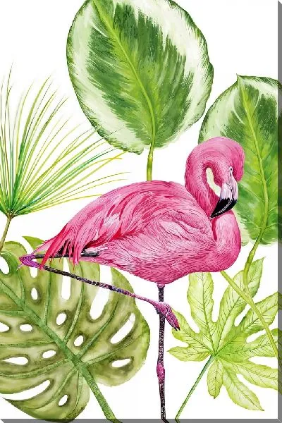 Постер Фламинго и монстера №4