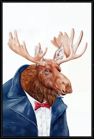 Картина Лось в костюме