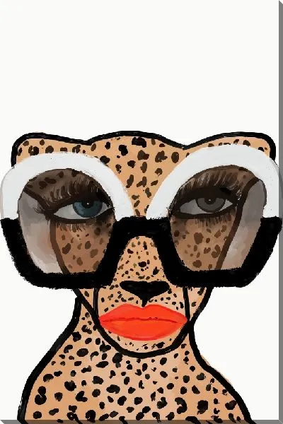 Картина маслом Леопард в солнечных очках