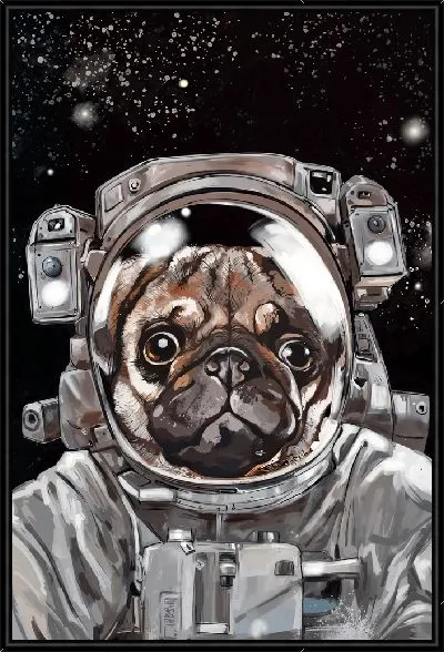 Картина Мопс-космонавт