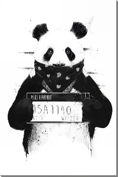 Картина маслом Панда поймана