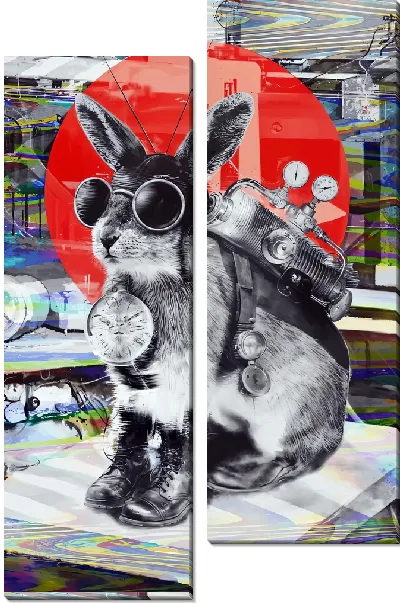 Модульная картина Заяц в сапогах