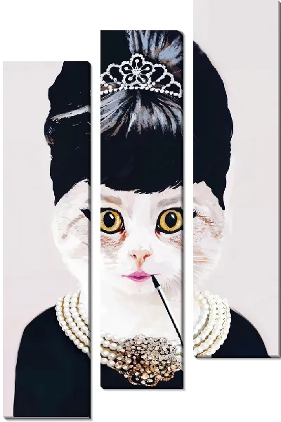 Модульная картина Одри кошка