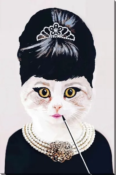 Картина маслом Одри кошка