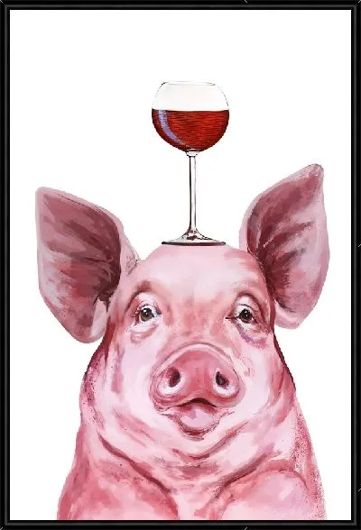 Картина Поросенок с вином