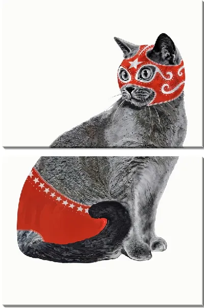 Модульная картина Супер кот