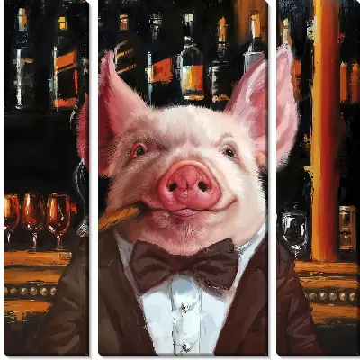 Модульная картина Джентльмен Хрю