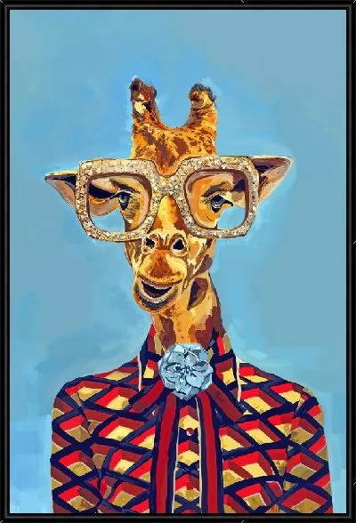 Картина Модный жираф в очках