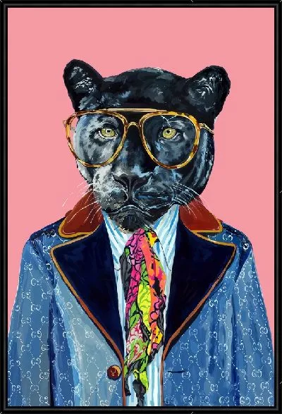 Картина Пантера в модной одежде