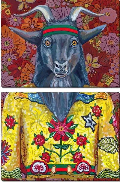 Модульная картина Модный козел