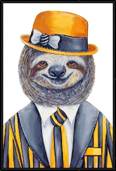 Картина Ленивец в шляпе