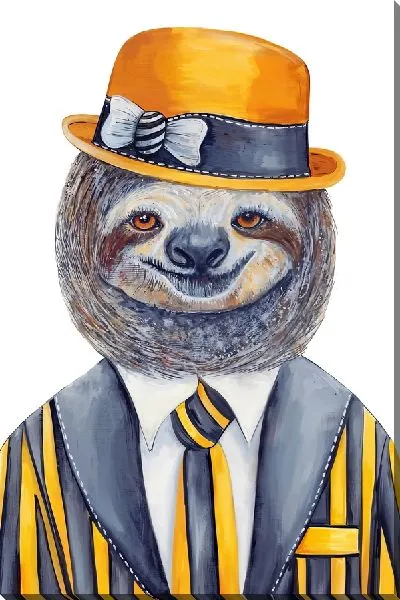 Постер Ленивец в шляпе